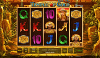 Spielbildschirm von Book of Ra Temple of Gold